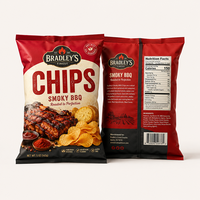 Bolsas de Embalaje Personalizadas con Impresión Brillante o Mate, con Cierre Trasero, para Aperitivos, Papas Fritas y Otros Snacks