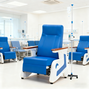 Grande Medico Medico Mobili Moderna Infusione Sedia Ospedale per pazienti reclinabile divano con IV Pole in pelle e metallo materiale - Product Image 3