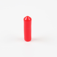 Protection de tuyau en caoutchouc souple pour tige, bouchon anti-poussière en plastique, capuchon d'extrémité anti-poussière en PVC rouge pour boulons et vis