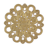 Napperons de Passementerie en gros d'usine, napperon de corde de noeud chinois fait à la main, tapis de fleur de tissage de noeud chinois