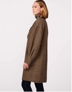 <span class=keywords><strong>Manteau</strong></span> long en laine à <span class=keywords><strong>pied</strong></span>-<span class=keywords><strong>de</strong></span>-<span class=keywords><strong>poule</strong></span> brossé double face, <span class=keywords><strong>de</strong></span> haute qualité et fait à la main pour femmes - Product Image 3