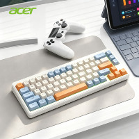 Acer OAKW224 Teclado gaming con cable USB, 67 teclas, retroiluminación RGB resistente al agua, anti-ghosting y función de inclin