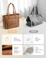 Ensemble de 2 sacs à main tendance LoVEVOOK, grande capacité, pour femme, bureau, travail, sacs pour ordinateur portable 15,6 pouces, mallette personnalisée pour femme
