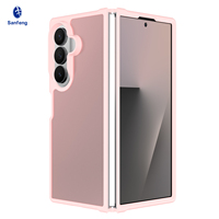 Étui pour Samsung Z Fold 7 8 Ultra, étui de téléphone portable personnalisé antichoc pour femmes et filles, rose, toucher doux et soyeux, coque de téléphone translucide