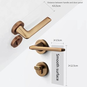 Poignée de porte de sécurité levier poignée de porte intelligente serrure sécurité Anti poignée ouverte serrures porte levier serrure bébé enfants animaux chiens Protection - Product Image 2