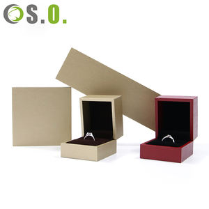 Ensemble de boîtes à bijoux en cuir PU avec logo personnalisé, rouge, vert, or, vente en gros, pour colliers, bracelets, boucles d'oreilles et bagues - Product Image 5