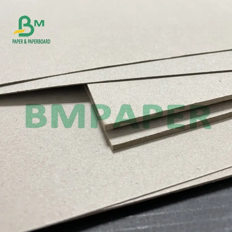 1,0 мм 2,0 мм нестандартный размер перерабатываемый двухсторонний серый соломенный бумажный картон для бронирования переплет