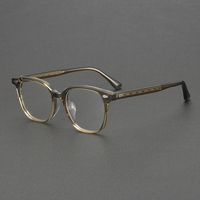 8099 buena calidad Retro acetato gafas Unisex mujeres hombres anteojos marco Vintage exquisito diseño marco óptico