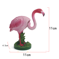 Vente chaude 3D Personnalisé Résine Rose Oiseau Bobblehead Mini Animal Sculpture Statue Modèle pour Enfants Maison ou Voiture Décor