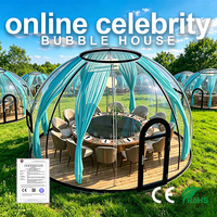 Dôme à bulles moderne en polycarbonate PVC pour l'extérieur, tente igloo quatre saisons, double couche, ignifuge, résistant au vent, plaque solide