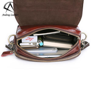 Bolso bandolera de cuero genuino Andong para hombre, estilo casual de negocios, gran capacidad, maletín, bolso cruzado. - Product Image 5