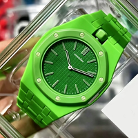 Montre-bracelet de sport de luxe co-marquée Série Macaron, analogique, légère, avec bracelet en céramique élastique, résistante à l'eau, mécanique de haute qualité