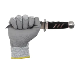 Gants de Protection Diesel résistants aux coupures de qualité 5, nouveau, pour utilisation sur la paume de la main, hhai, doublure tricotée, gris PU