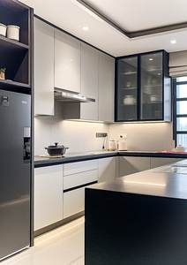 Mobili da <span class=keywords><strong>Cucina</strong></span> Modulari Moderni in Legno con Lavello in Vetro e Rubinetto a Cerniera - Personalizzabili <span class=keywords><strong>per</strong></span> Appartamenti - Product Image 5