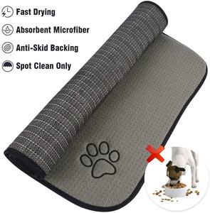 CF PFM02 Heißer Verkauf Anti-Rutsch-Tierfutter matte Rutsch feste Fütterung matte Hunden äpfe Bestickte Mikrofaser-Schüssel matte Wasser absorbieren der Hund - Product Image 3