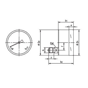 विका बॉर्डन ट्यूब दबाव गेज स्टेनलेस स्टील 3,000 बार मॉडल PG23HP-<span class=keywords><strong>S</strong></span> के लिए उच्चतम दबाव अनुप्रयोगों के लिए - Product Image 4