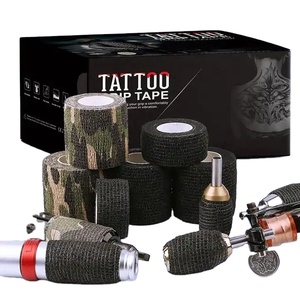 Bán buôn tùy chỉnh Tattoo Grip quấn băng cố kết Tattoo <span class=keywords><strong>Bandage</strong></span> đàn hồi băng quấn tự dính băng cho thể thao - Product Image 1