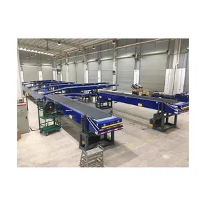 Green PVC Conveyor Belt Sistem Mesin Bongkar Muat Menggunakan