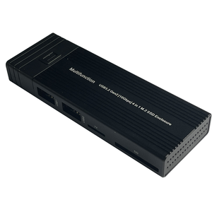 Casing SSD Eksternal Aluminium Alloy M.<span class=keywords><strong>2</strong></span> NVMe 2022 Baru USB 3.<span class=keywords><strong>2</strong></span> & Type-C 5 in 1 dengan HUB - Product Image 2