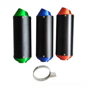Tuyaux d'échappement pour moto, échappement en aluminium usiné CNC, tuyau d'échappement et silencieux colorés en forme de bouche de poisson pour moto tout-terrain - Product Image 1