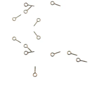 Wholesale new products silver small mini eye studs snap hook eye bolt studs self tapping eye screws