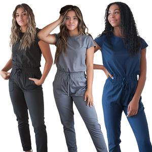 Uniformes de gommage pour femmes Combinaison rose élégante Combinaison d'hôpital blanche pour infirmière Uniformes de gommage pour le personnel pour femmes - Product Image 2