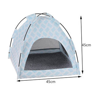 For <b>Pet</b> <b>Tent</b> for Going Portable Foldable Dome Oxford Cloth Cat Dog Kennel Simple Solid Color Breathable Comfortable <b>Pet</b> - Product Image 4