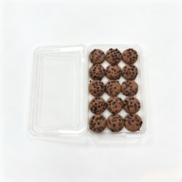 Boîtes en plastique PET transparentes, personnalisables, sûres, jetables, recyclables, de qualité alimentaire, rectangulaires, pour fruits secs, biscuits, pain, salades, noix