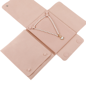 Présentoir à bijoux de luxe Talent Fashion, emballage rectangulaire recyclable et anti-poussière pour colliers, présentoirs à bijoux en velours - Product Image 1