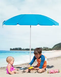 SONGMICS Payung pantai portabel luar ruangan payung matahari desain kustom perlindungan UV Payung pantai