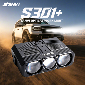 ไฟส่องสว่างสำหรับงานหนัก SANVI S301+ กำลังสูง 95W LED แบบแท่งพร้อมเลนส์โปรเจคเตอร์ 3 ดวง ไฟเสริมสำหรับขับขี่ 12V สำหรับรถออฟโรด SUV รถบรรทุก 4x4 ไฟติดกระจังหน้า - Product Image 4