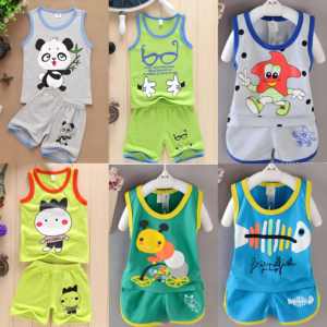 Высококачественная Смешанная Одежда для младенцев и детей, летняя одежда из хлопка и нейлона, Бесплатная упаковка в тюки - Product Image 3