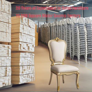 Chaise Trône Tongli King's Throne à dossier haut, design royal de luxe contemporain, en plastique, mobilier de banquet pour hôtel, pour mariés - Product Image 1