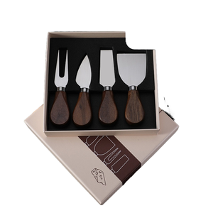 Coffret cadeau transfrontalier, couteau à fromage avec manche en noyer, ensemble de couverts de cuisine, ensemble de 4 pièces, motif <span class=keywords><strong>Hu</strong></span> <span class=keywords><strong>Hu</strong></span> <span class=keywords><strong>Tao</strong></span>, moderne et simple - Product Image 1