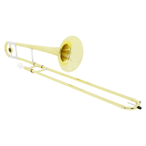 Trombone Contralto in Si bemolle, Strumento Musicale in Ottone Laccato Oro - Product Image 3