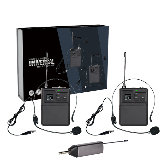 W-25C Wireless Lavalier Microphone One to Two Stage Teacher Tour Guide Audio Headworn Speech Microphone