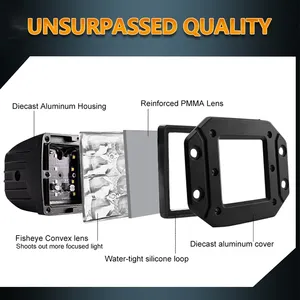 5 inch 40W LED werklampbalk voor Jeep Wrangler auto vrachtwagen offroad boot ATV spotbeam 9D lens LED lampen rijmistlamp 12V 24V - Product Image 2