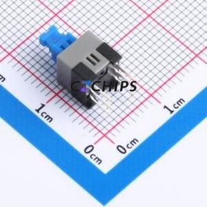 K8-7071D-N1 Push Button Switch Through hole Component (THT) Switch No Lock Rectangle Plunger Through Hole 100mA - Product Image 2