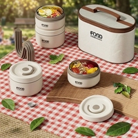 Boîte à lunch moderne en acier inoxydable 304, isolée, compatible micro-ondes, double couche, avec couvercle, capacité 500 ml, pour étudiants