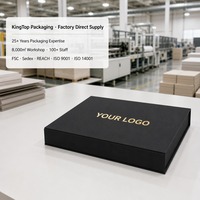Boîte Cadeau Sourcils et Cils Noir Mat avec Dorure à Chaud, Impression Personnalisée, Fermeture Magnétique Rigide, Pliable, Vente en Gros Direct Usine, Emballage Plat