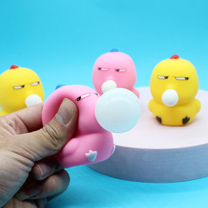 Woby Chicky Bubble Blowing Squishy Compact Wacky Stress Relieving Toy Quick Mood Booster Made of Silicone Plastic Popular Market - Product Image 1
