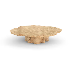 Mesa de centro moderna y moderna para sala de estar, <span class=keywords><strong>muebles</strong></span> de lujo de metal dorado y Raíz de nogal - Product Image 4