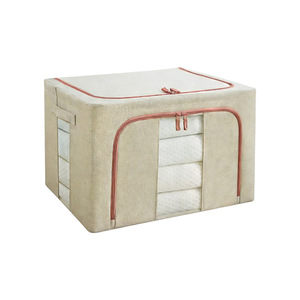 Clothing Organizer Storage <b>Box</b> Rectangle Fabric Large Capacity <b>Wardrobe</b> Foldable Multi-Storage Household Use - Product Image 1