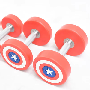 Đội Trưởng Mỹ Quả Tạ Thiết Lập Biểu Tượng Tùy Chỉnh Phòng Tập Thể Dục Thiết Bị Tập Thể Dục Cao Su 2.5Kg-50Kg Trọng Lượng Cho Sức Mạnh Đào Tạo Tập Thể Dục Các Bài Tập - Product Image 1