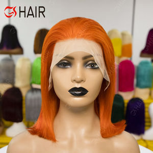 GS Perruque courte <span class=keywords><strong>pour</strong></span> femmes 8-14 pouces Transparent HD Lace Mink Cheveux vierges brésiliens avec fermeture 4x4 Petit bonnet noir Taille abordable - Product Image 2