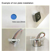 Contrôle d'accès par empreinte digitale K200-3.3+R502-AW, carte de contrôle d'accès par empreinte digitale + module d'empreinte digitale R502-AW, anneau circulaire LED, contrôle d'accès