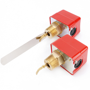 TOPEAST 1" 220VAC 3A Brass Stainless Steel Water/Paddle <strong>Flow</strong> Sensor Male Thread <strong>Flow</strong> Switch for Family Homes Industrial Boilers - Product Image 1