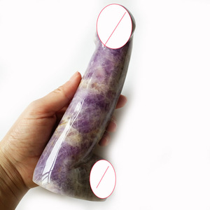 Gode de guérison en cristal d'améthyste naturel, 17cm, <span class=keywords><strong>plaisir</strong></span>, massage pour le sexe, nouveauté - Product Image 1