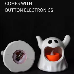 Chandelier en plastique blanc de lampe de thé de fantôme d'halloween pour des décorations de fête de vacances - Product Image 4