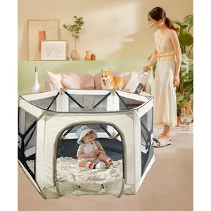2023 비치 UV 보호 이동식 접이식 돔 텐트 아기와 유아를위한 아기 침대 놀이터